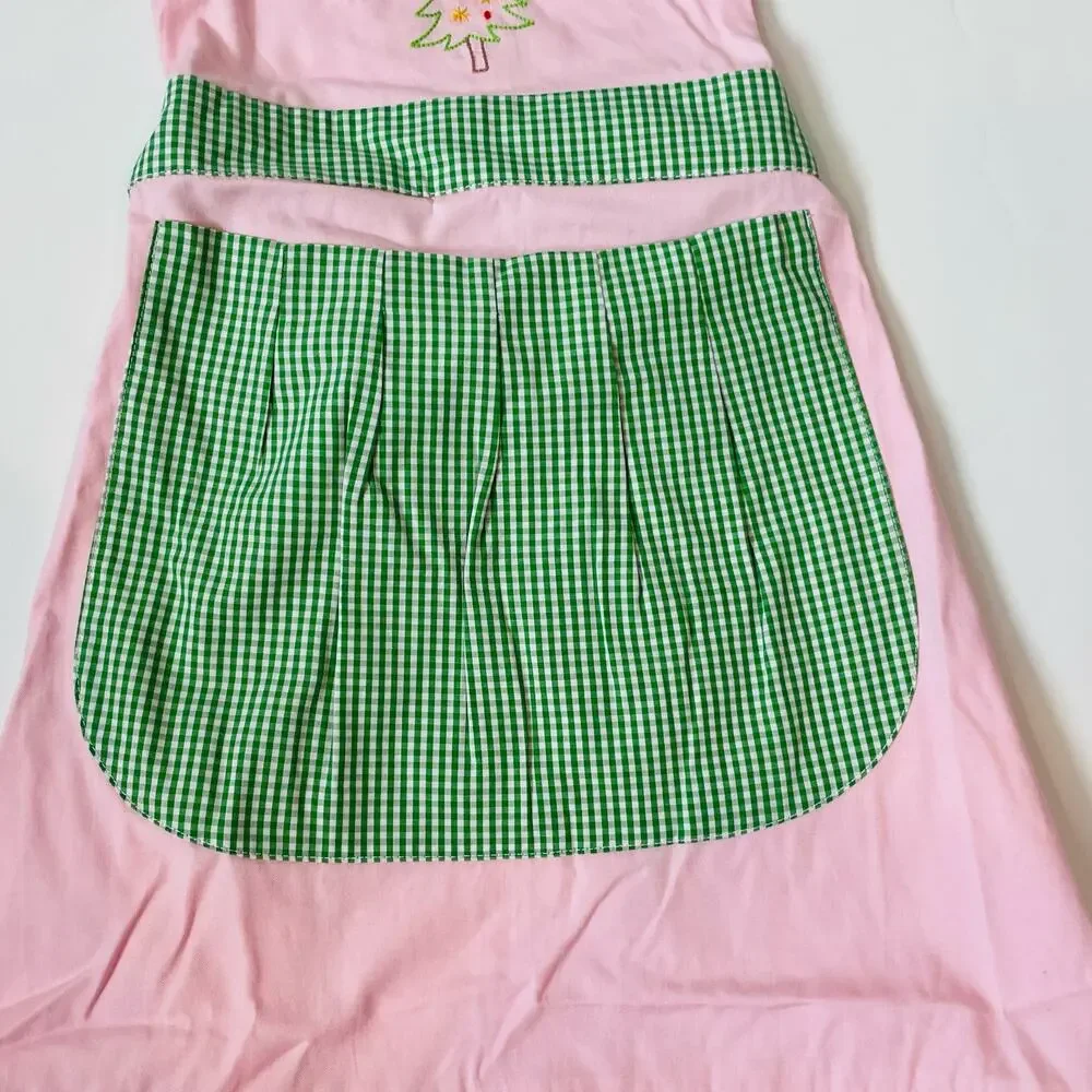 The Beaufort Bonnet Company Pink and Green Gingham Apron
